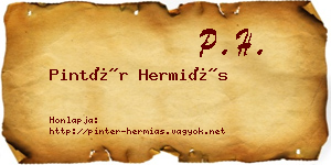 Pintér Hermiás névjegykártya